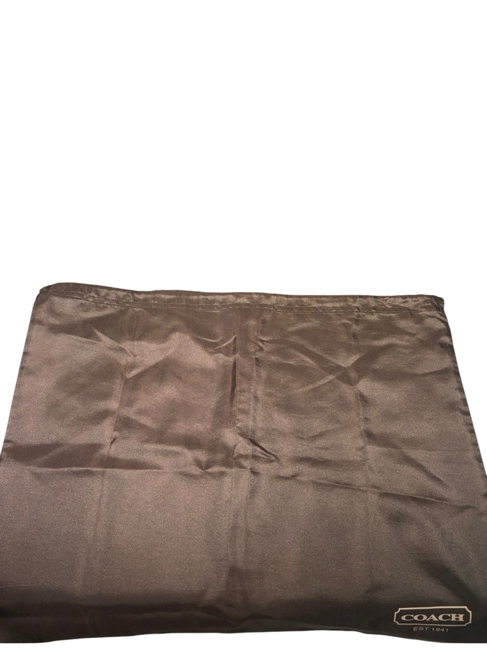 Coach Large Brown Synthetic Drawstring Dust Bag Storage Cover 19.5" x 15"